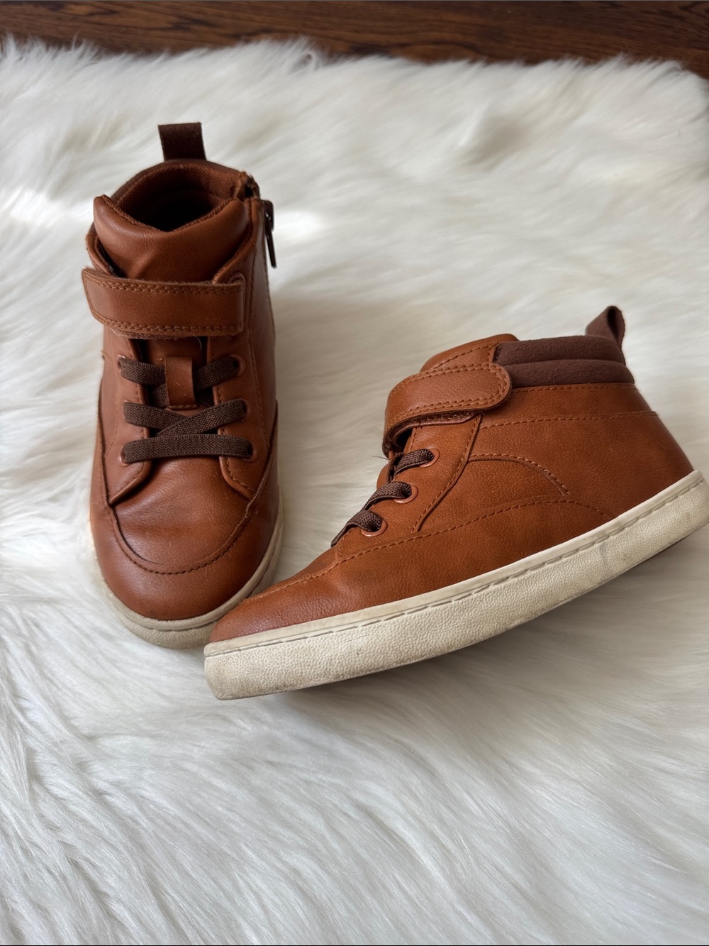 Cat & Jack Brown High-Top Kids Sneaker Boots